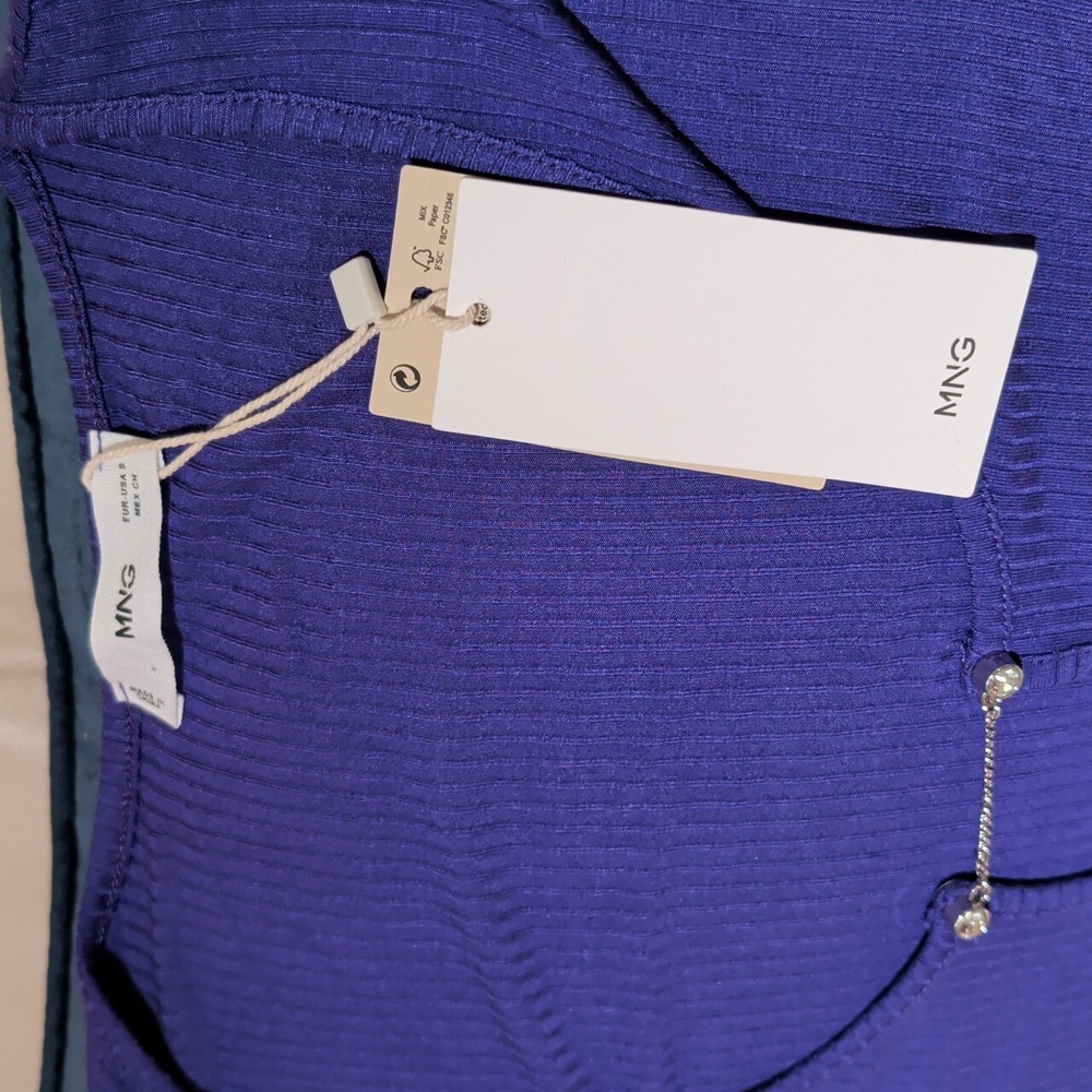 Mango Purple Ribbed Knit Top - Picture 2 of 4